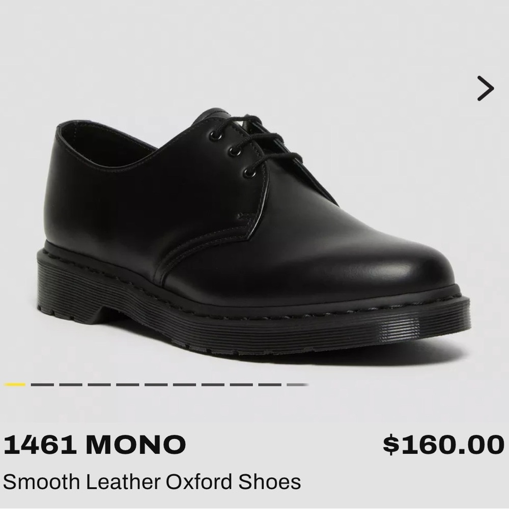 Dr. Martens 1461 Mono Smooth Black Oxfords